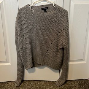 Gray knitted sweater